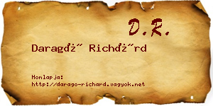 Daragó Richárd névjegykártya